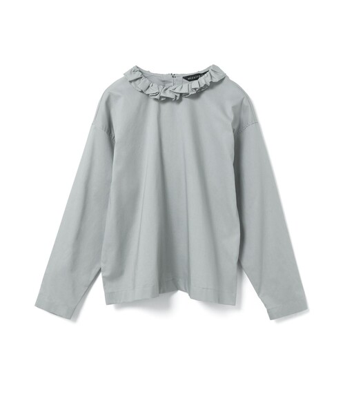 おつ mizuiro indプルオーバーブラウス mizuiroind（ミズイロインド） ブラウス シャツ フリルカラープル