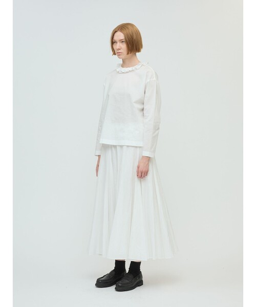 mizuiroind（ミズイロインド） ブラウス シャツ フリルカラープル
