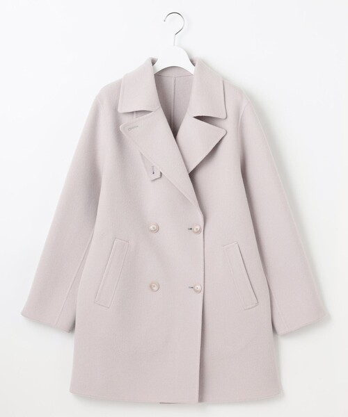 新品タグ付き♡ヤマダヤ　プチローブ　ライトグレー　パールボタンコート 新品タグ付き♡ヤマダヤ プチローブ ライトグレー パールボタンコート