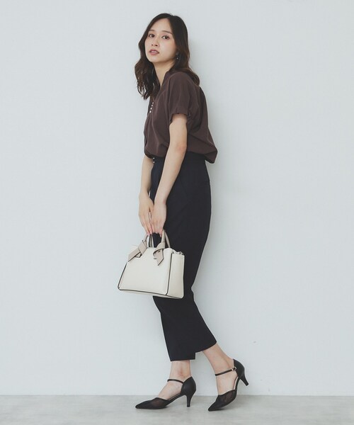 あたしご依頼用 axes femme ブラウス シャツ バイカラーフラシシャツ レディース