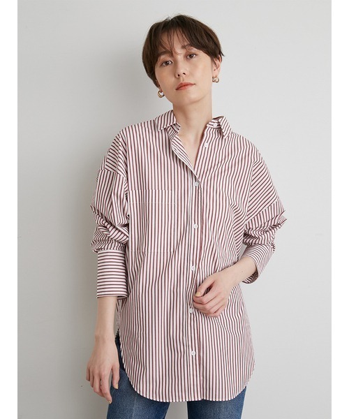 「emmi」 長袖シャツ ONE SIZE レッド レディース