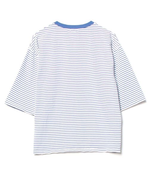 「URBAN RESEARCH」 ボーダー柄7分袖カットソー M ブルー レディース