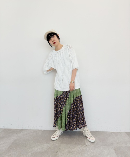 「niko and...」 半袖カットソー LARGE ブラック レディース