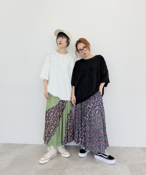 「niko and...」 半袖カットソー LARGE ブラック レディース