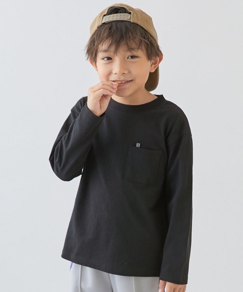 devirock tシャツ 名札穴あかない 無地 ポケット付き クルー