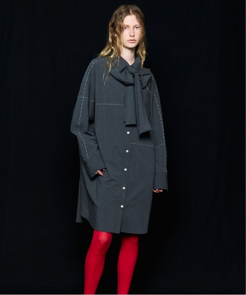MAISON SPECIAL（メゾンスペシャル） シャツワンピース Hand Stitch