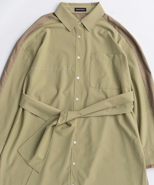 MAISON SPECIAL（メゾンスペシャル） シャツワンピース Hand Stitch