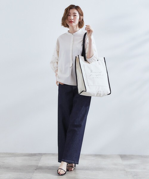 grove トートバッグ 「A4・多機能」パイピングロゴキャンバス