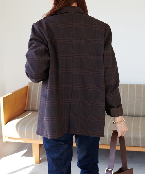 「DISCOAT」 テーラードジャケット LARGE ベージュ レディース