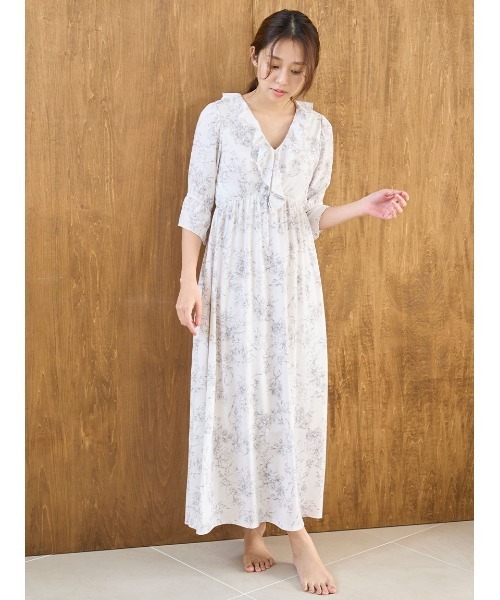 SNIDEL HOME カットカシュクール ワンピース ルームウェア　パジャマ SNIDEL HOME パジャマ ルームウェア 「接触冷感」カット