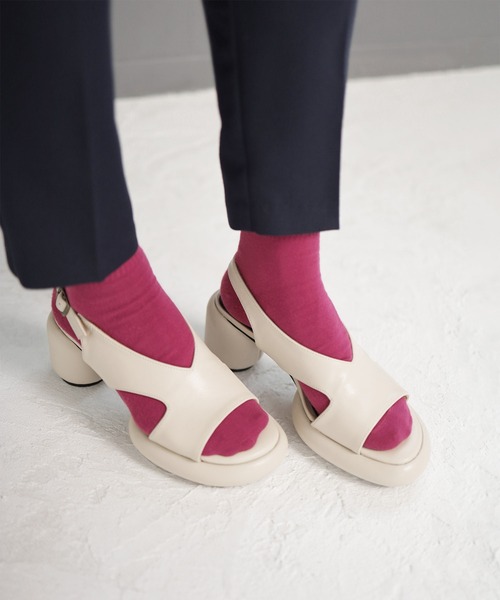 「SESTO」 フラットサンダル 3L ブラック レディース_画像3