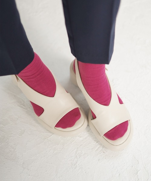 「SESTO」 フラットサンダル 3L ブラック レディース_画像5