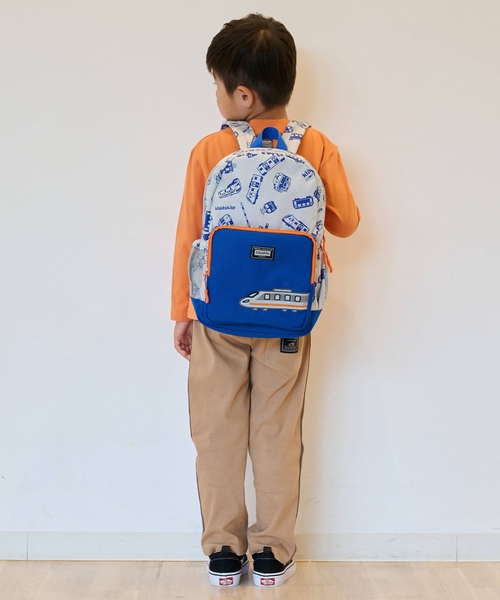 kladskap リュック 電車アップリケ+総柄リュック キッズ 子供