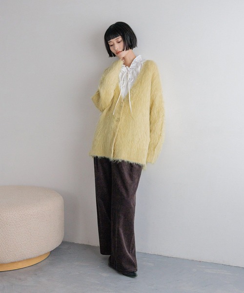 シャギーロングカーディガン shaggy gown シャギーロングカーディガン（カーディガン/ボレロ