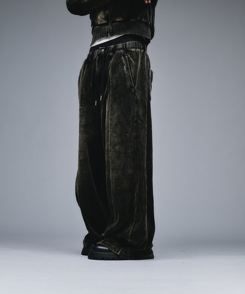 ANDER HUNK パンツ Velours Baggy Track Pants / ベロアバギートラック