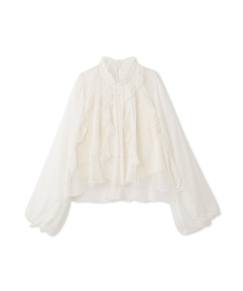 SNIDEL（スナイデル） ブラウス シャツ ラッフルフリルブラウス