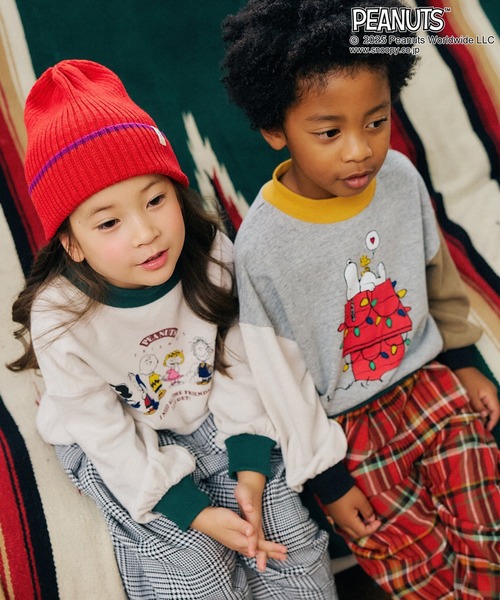 F.O.KIDS（エフオーキッズ） トレーナー PEANUTS レトロPOP クルー