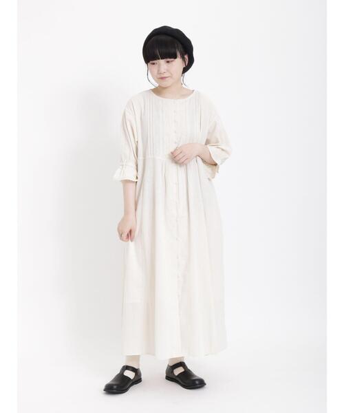 Samansa Mos2 「Samansa Mos2」 半袖ワンピース F キナリ レディース