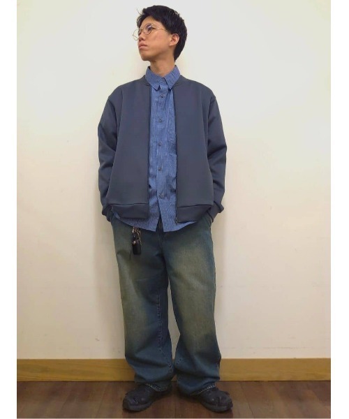 BACK NUMBER 「BACK NUMBER」杢ダンボールジップブルゾン メンズ