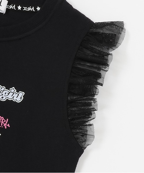 「X-girl Stages」 「KIDS」ノースリーブトップス 110cm ブラック キッズ_画像6