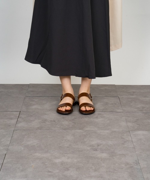 「CORSO ROMA,9」 フラットサンダル 38 ブラック レディース_画像6