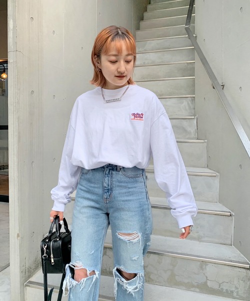 「WHO'S WHO gallery」 「cooper」長袖Tシャツ FREE ホワイト メンズ_画像2