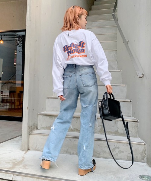 「WHO'S WHO gallery」 「cooper」長袖Tシャツ FREE ホワイト メンズ_画像3