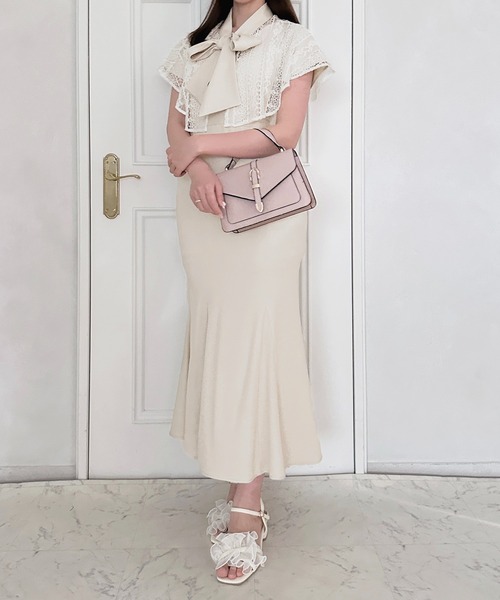 「apres jour」 半袖ワンピース X-LARGE ネイビー レディース_画像5