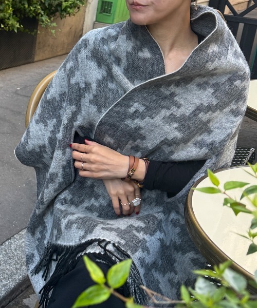 JENNE 千鳥柄 ウールストール ウール千鳥リバーシブルストール レディース : ZOZOTOWN Yahoo!店
