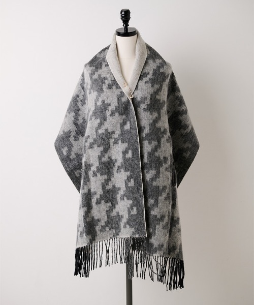 JENNE 千鳥柄 ウールストール ウール千鳥リバーシブルストール レディース : ZOZOTOWN Yahoo!店