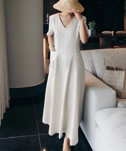 「N.s」 半袖ワンピース FREE ブラック レディース_画像3