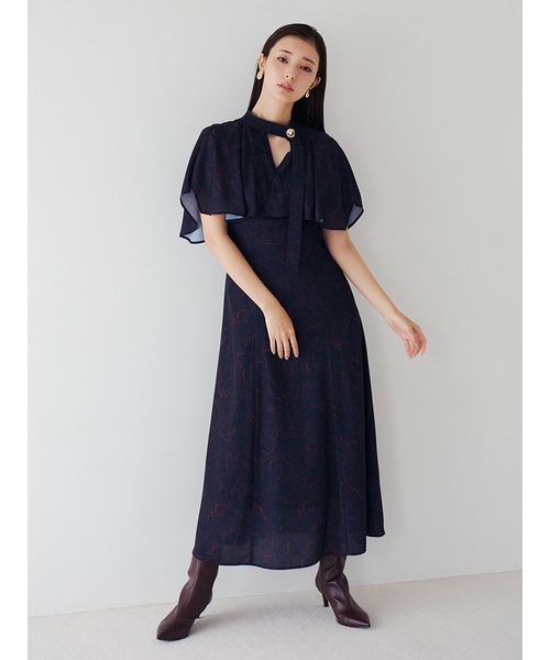 「SNIDEL」 半袖ワンピース 1 ネイビー レディース_画像3