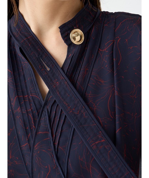 「SNIDEL」 半袖ワンピース 1 ネイビー レディース_画像9