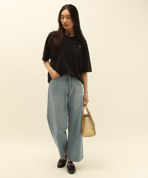 「HEREIAM」 半袖Tシャツ FREE ホワイト レディース_画像5