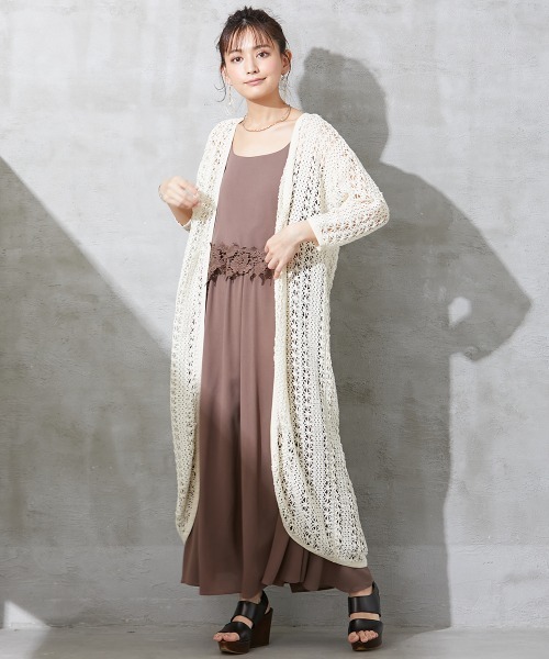 「SMILE LAND」 キャミソールワンピース 4L ブラック レディース_画像6