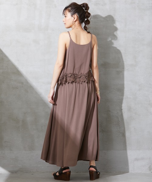 「SMILE LAND」 キャミソールワンピース 4L ブラック レディース_画像8