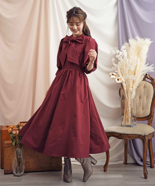 「NOELA」 7分袖ワンピース M ピンク レディース_画像9