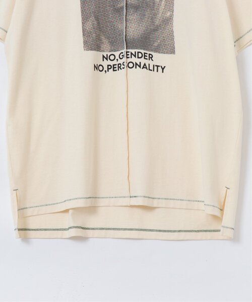 「DOUBLE NAME」 半袖Tシャツ FREE スミクロ レディース_画像7