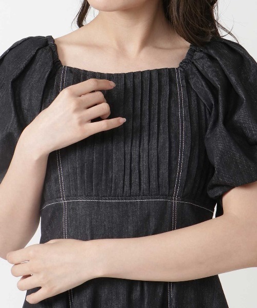 「WILLSELECTION」 半袖ワンピース MEDIUM ネイビー レディース_画像7