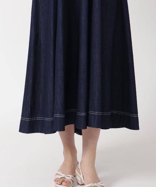 「WILLSELECTION」 半袖ワンピース MEDIUM ネイビー レディース_画像8