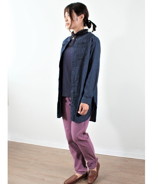 「MB mint breeze」 長袖ブラウス M ネイビー レディース_画像5