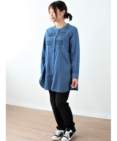 「MB mint breeze」 長袖ブラウス M ネイビー レディース_画像8