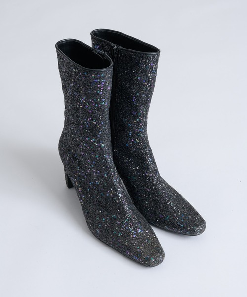 「LA BELLE ETUDE」 ショートブーツ M ゴールド レディース_画像3