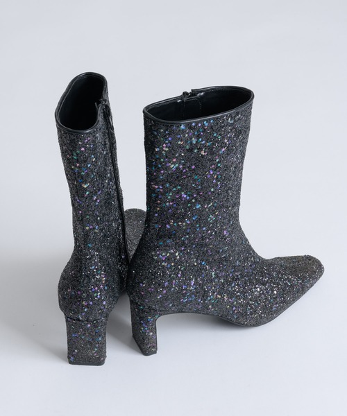 「LA BELLE ETUDE」 ショートブーツ M ゴールド レディース_画像4