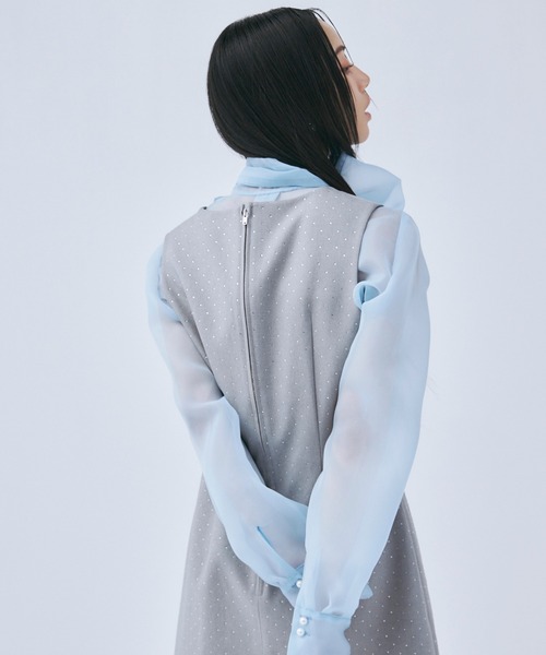 「EIMY ISTOIRE」 ノースリーブワンピース M アイボリー レディースの画像