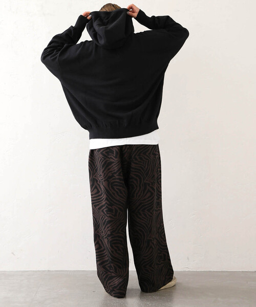 「JOURNAL STANDARD LUXE」 プルオーバーパーカー FREE ブラック レディース_画像5