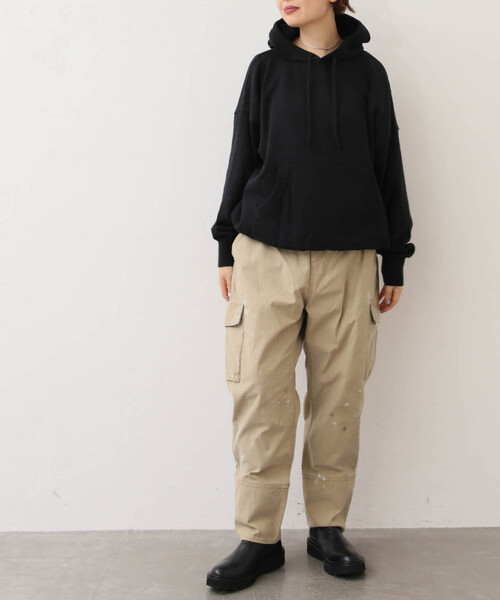 「JOURNAL STANDARD LUXE」 プルオーバーパーカー FREE ブラック レディース_画像7