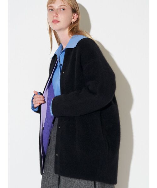 ELENDEEK（エレンディーク） カーディガン CNラクーンミックスダブル