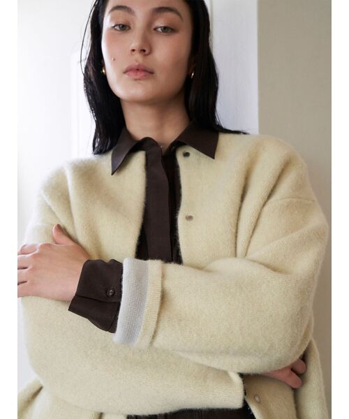 ELENDEEK（エレンディーク） カーディガン CNラクーンミックスダブル