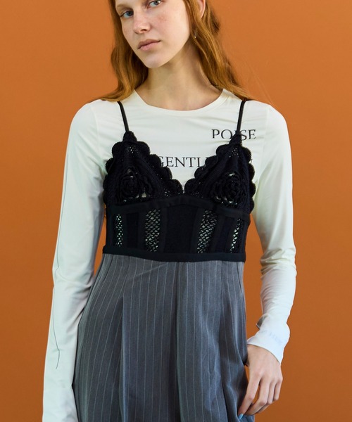 MAISON SPECIAL（メゾンスペシャル） オールインワン Crochet V-Neck